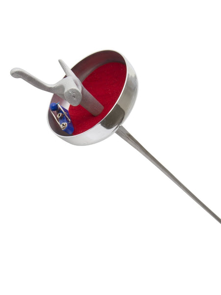 Fencing Epee Electric Sword Weapon National Grade with 1 Guard, 1 Guard Pad and German Fitting Tip and Barrel - Includes 1 Spare Blade - Size 5 By American Fencing Gear (French Grip, Right)